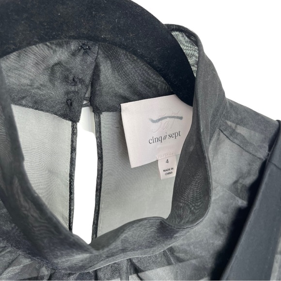 Cinq A Sept Frances Sheer Overlay Mini Dress Size 4 - Picture 4 of 10